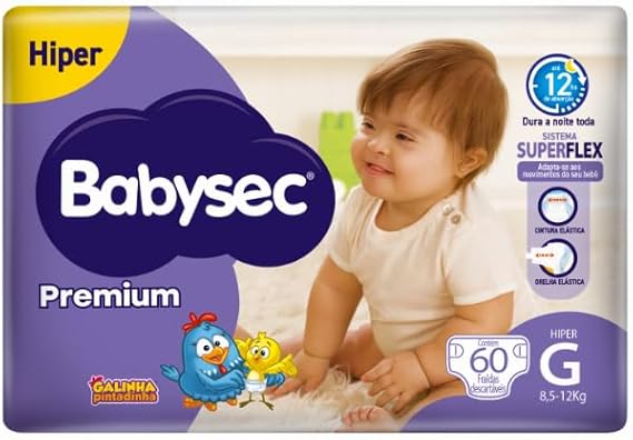 Fralda Infantil Babysec Premium Hiper G 60
